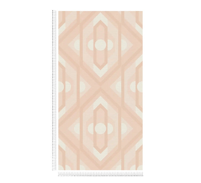 Vibrant Retro Fusion Wallpaper - Peach/Beige