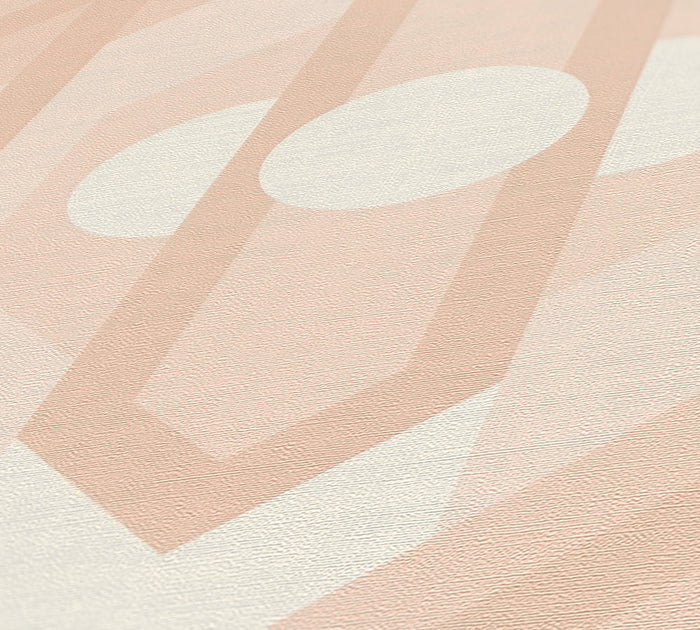 Vibrant Retro Fusion Wallpaper - Peach/Beige