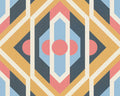 Vibrant Retro Fusion Wallpaper - Yellow/Blue