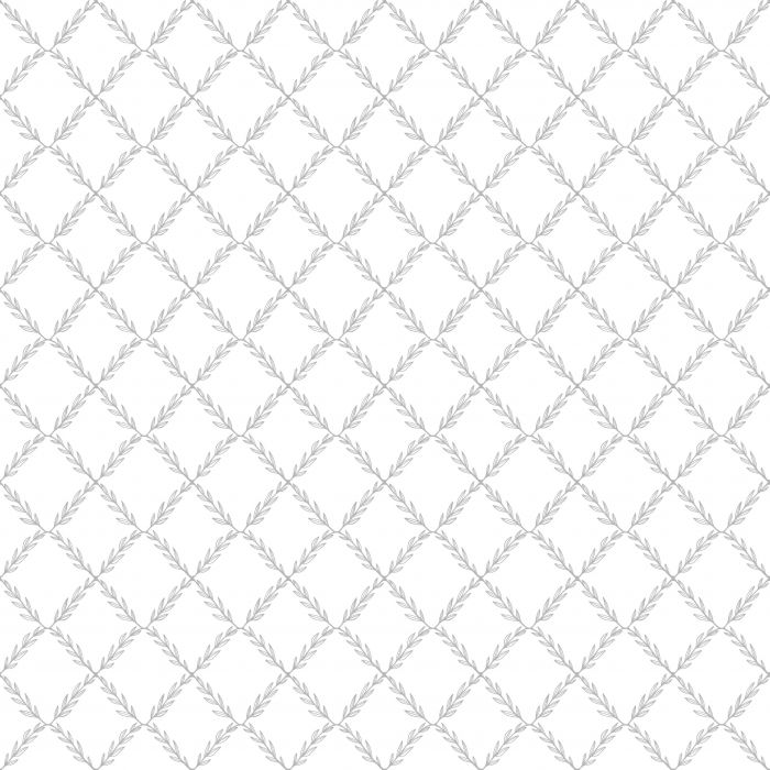 Vide - Leafy Geo Wallpaper - White