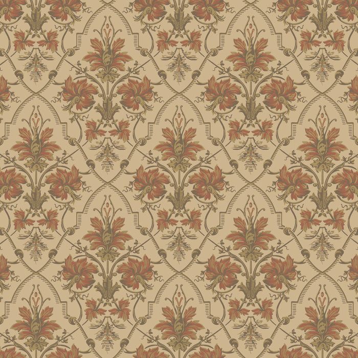 Viktoria Historical Wallpaper – Red