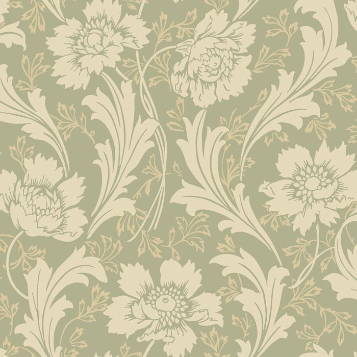 Villastaden Wallpaper - Green
