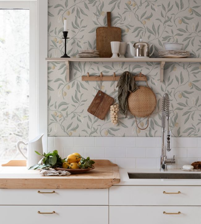 Vinnie Wallpaper - Sage Green