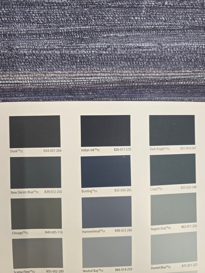 Vinyl Grasscloth Wallpaper - Blue Ocean