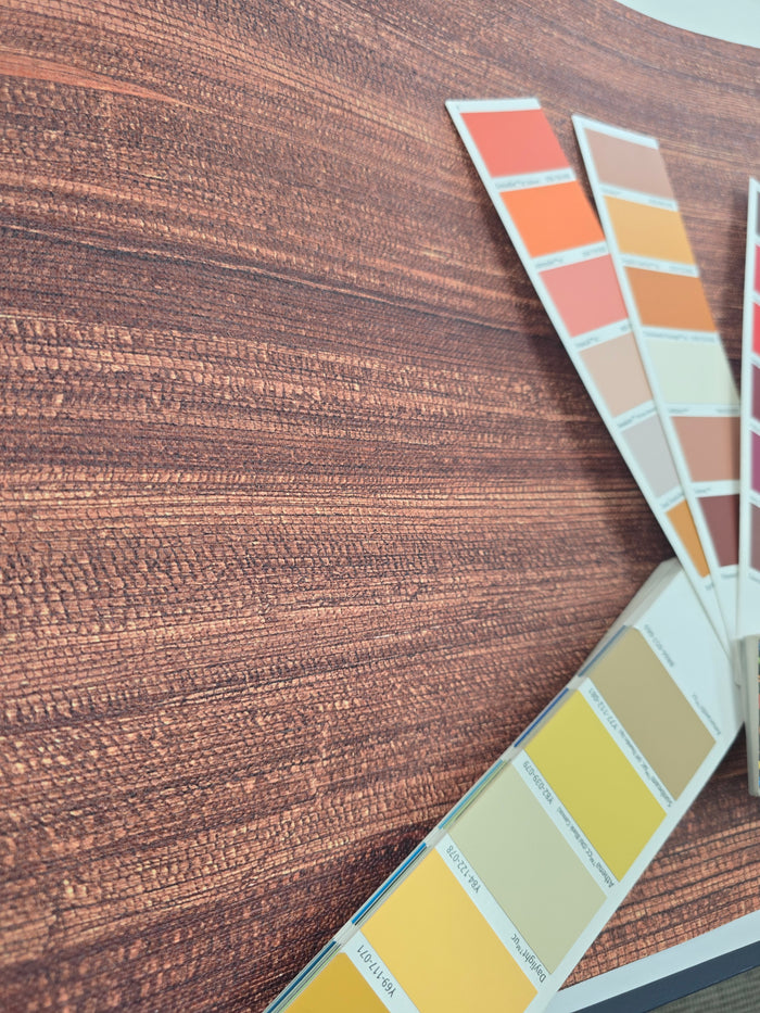 Vinyl Grasscloth Wallpaper - Terracotta