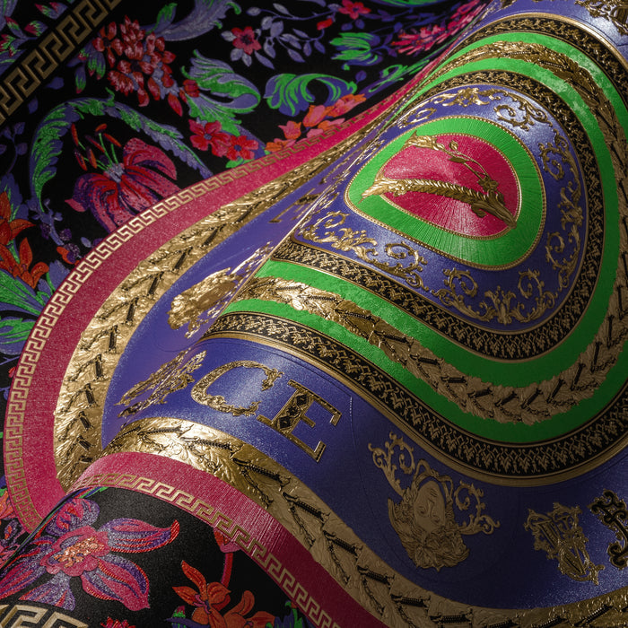 Versace Virtuoso Wallpaper - 5 Colours - Bright