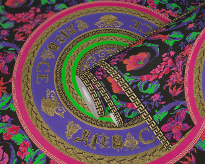 Versace Virtuoso Wallpaper - 5 Colours - Bright