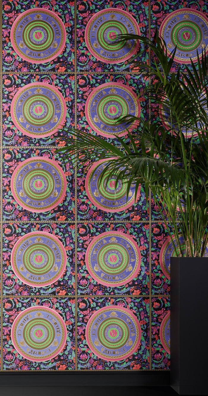 Versace Virtuoso Wallpaper - 5 Colours - Bright