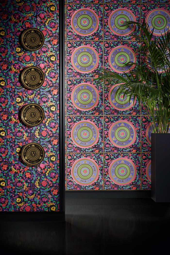 Versace Virtuoso Wallpaper - 5 Colours - Bright