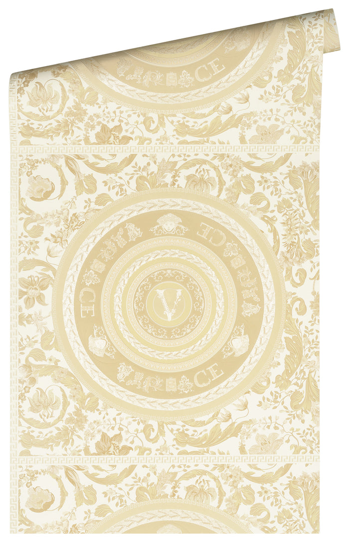 Versace Virtuoso Wallpaper - 5 Colours - Cream