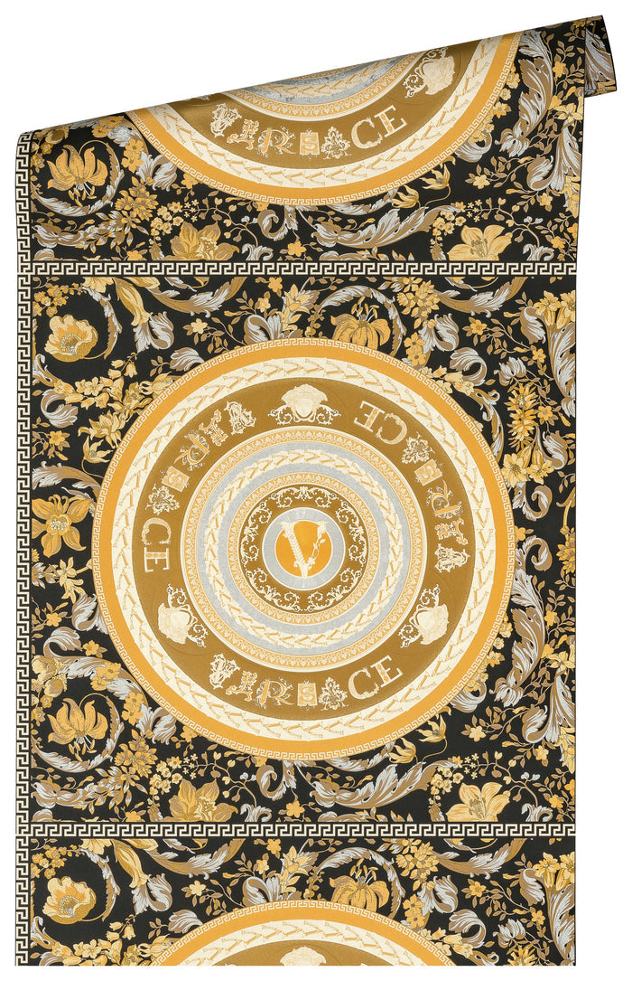Versace Virtuoso Wallpaper - Black & Gold