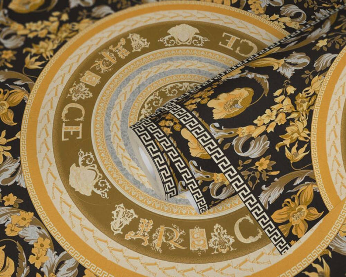 Versace Virtuoso Wallpaper - Black & Gold