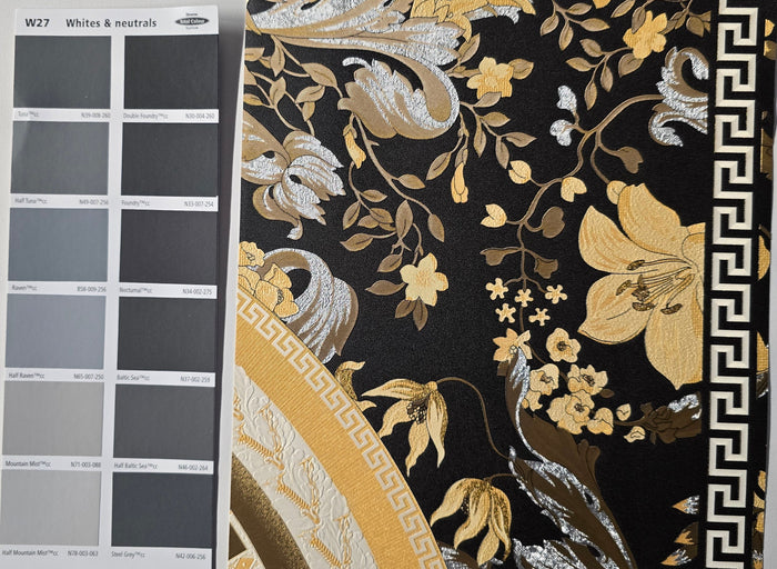 Versace Virtuoso Wallpaper - Black & Gold