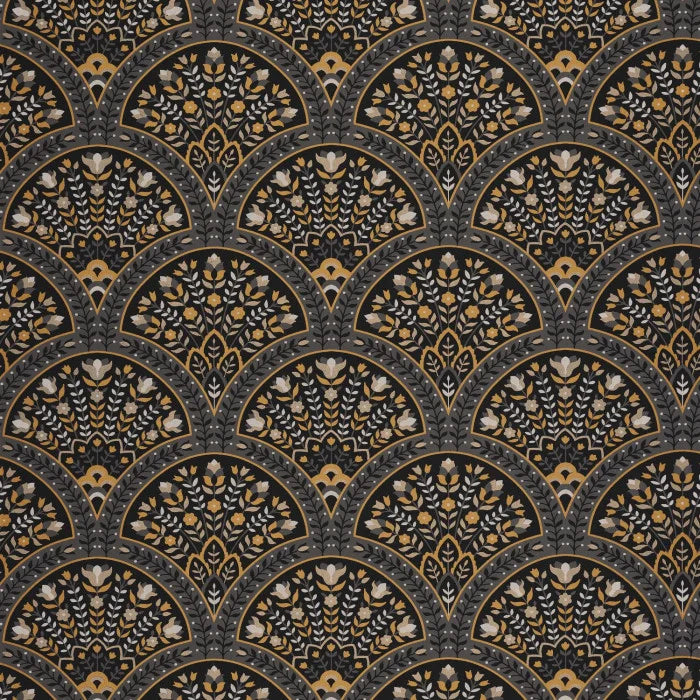 Wallace Wallpaper - Noir Fusain
