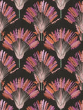 Watercolour Fan Trees Wallpaper - Black/Pink - Discontinuing