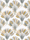 Watercolour Fan Trees Wallpaper - White/Grey - Discontinuing