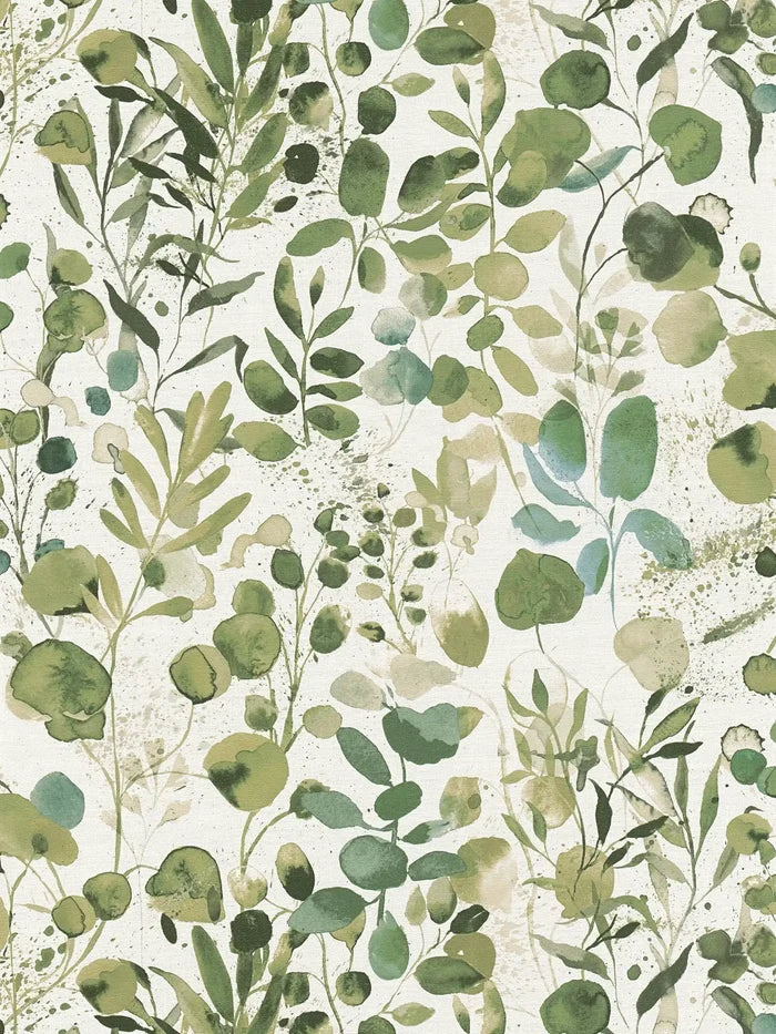 Watercolour Leafy - Green