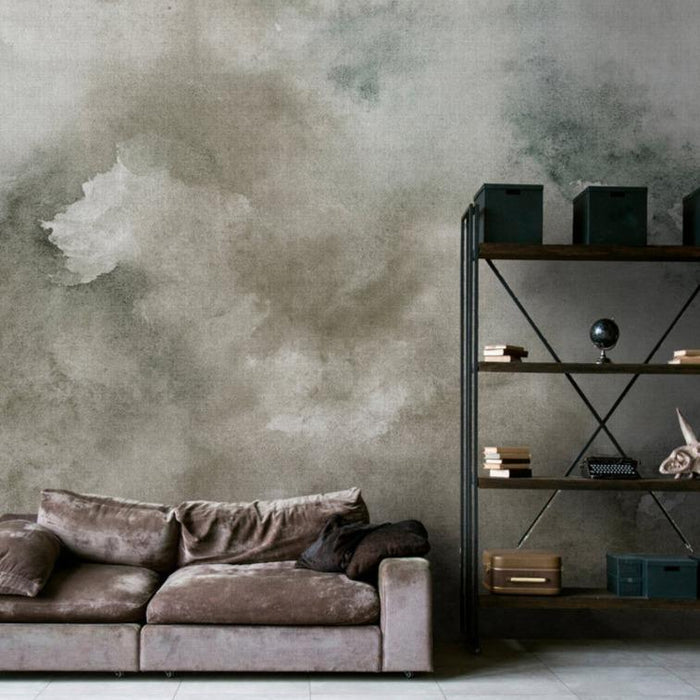 Watercolours - Custom Sized Wallpaper Mural (per m2) - Grey