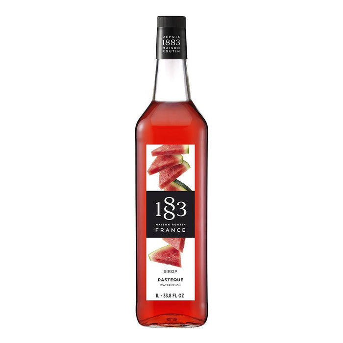 Watermelon Syrup 1883 Maison Routin - 1 Liter Bottle-Syrups-1883 Maison Routin-Restaurant Supply Drop