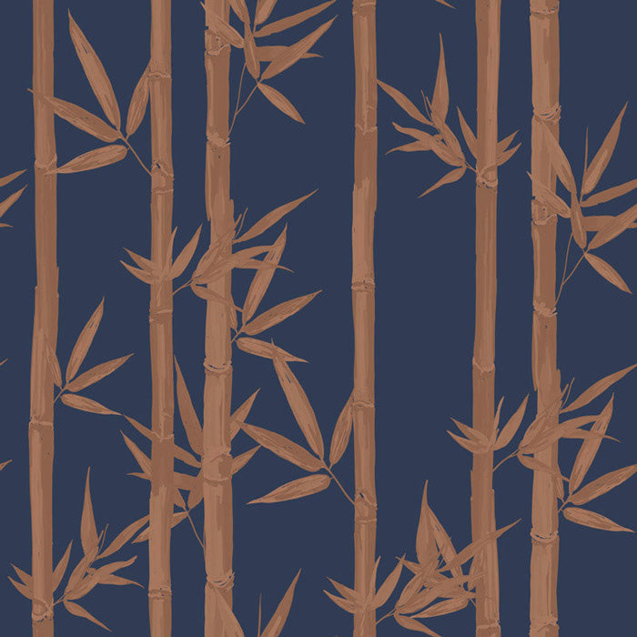 Waya Luxe Bamboo Wallpaper - Dark Blue