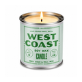 West Coast Soy Candle from the Happy Place Collection - bringing joy and nostalgic vibes, with scents of Juniper, Fir Balsam, and Spiced Pear, perfect for lighting up your happy place!