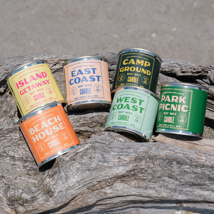 The West Coast Soy Candle from the Happy Place Collection, because who needs therapy when you can just light this delightful 40-hour joy machine?