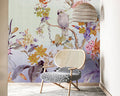 Whispering Blossoms Parrot - Custom Sized Wallpaper Mural (per m2)