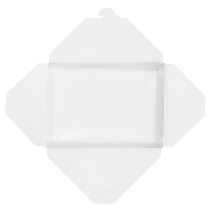White Microwavable Folded Paper #2 Take-Out Container - Karat Fold-To-Go Box - 54oz - 7.8" X 5.5" X 1.8" - 200 Count-To-Go Packaging-Karat-Restaurant Supply Drop