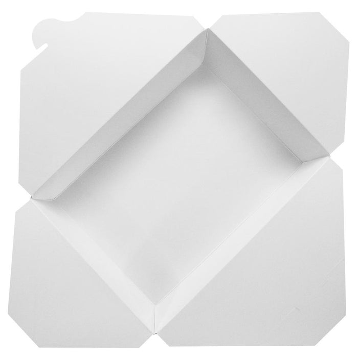 White Microwavable Folded Paper #2 Take-Out Container - Karat Fold-To-Go Box - 54oz - 7.8" X 5.5" X 1.8" - 200 Count-To-Go Packaging-Karat-Restaurant Supply Drop