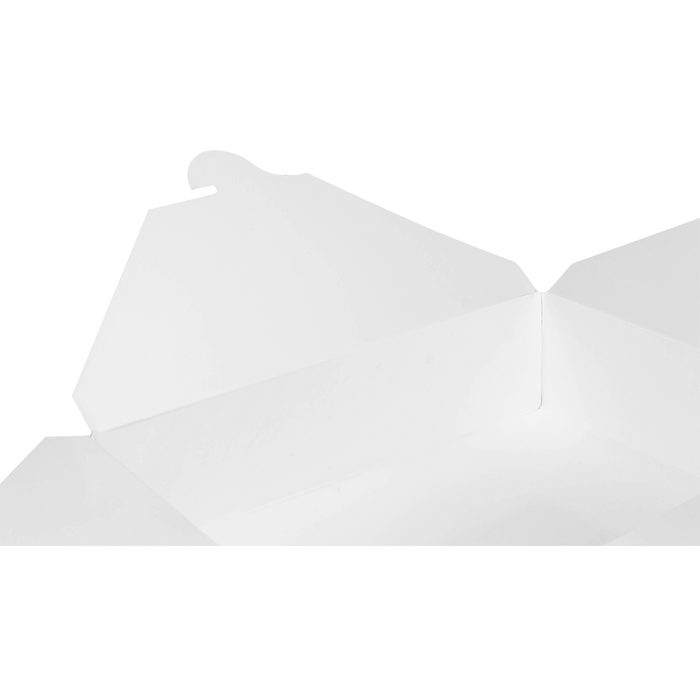 White Microwavable Folded Paper #2 Take-Out Container - Karat Fold-To-Go Box - 54oz - 7.8" X 5.5" X 1.8" - 200 Count-To-Go Packaging-Karat-Restaurant Supply Drop