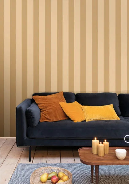 Wide Lines Wallpaper - Honey