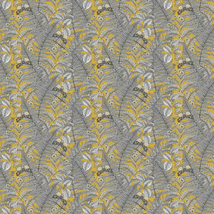 Wild Ferns Wallpaper - Mustard
