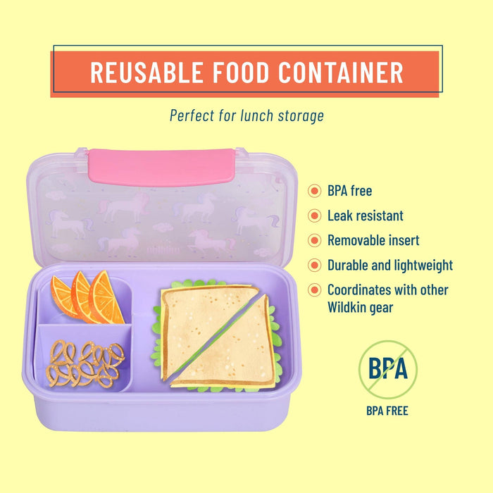 Wildkin - Unicorn Reusable Food Container Bento Box