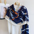Winding River - Equestrian Navy Scarf – Equine Chain Collection