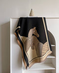 Winding River - Equestrian Tan / Black Equus Plaid Reversible Wrap