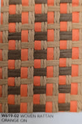 Woven Rattan - Grasscloth Wallpaper - Mandarin