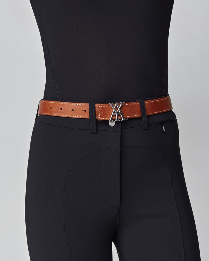 Yagya Signature Belt Brown Silver - Equiluxe Tack