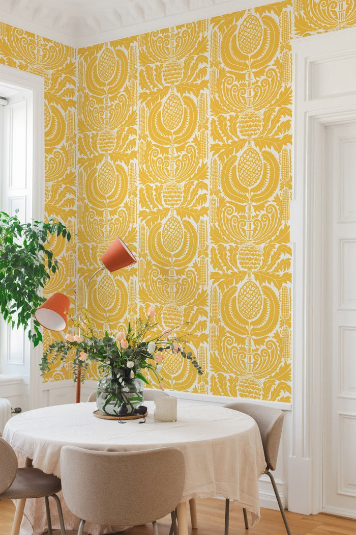 Zappa - Custom Sized Wallpaper Mural (per m2) - Yellow