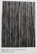 Zebra Thin Paper Art Wallpaper - Greyish Black (Thin Stripes)