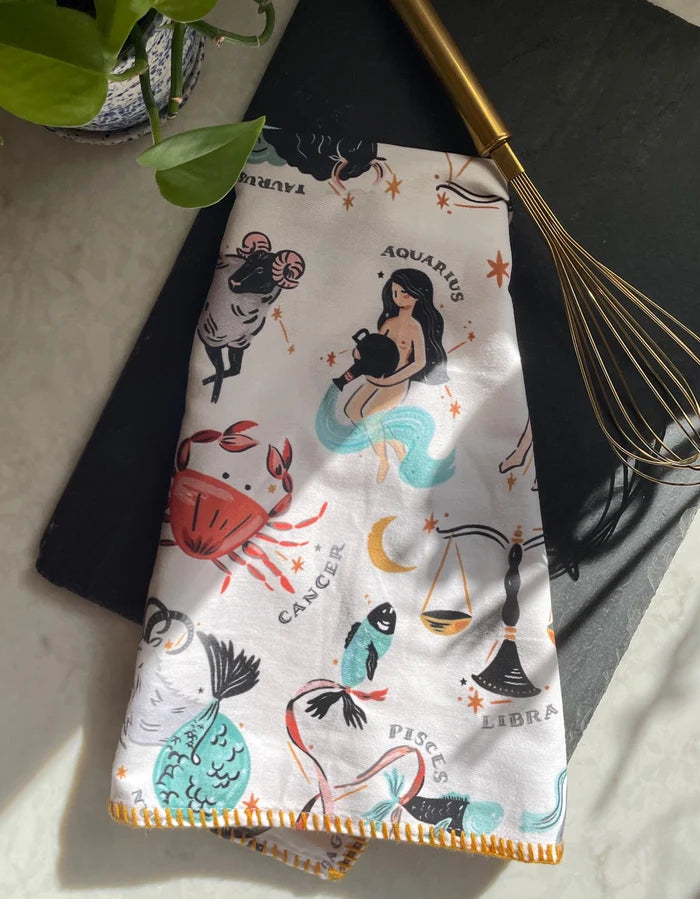 Zodiac Tea Towel